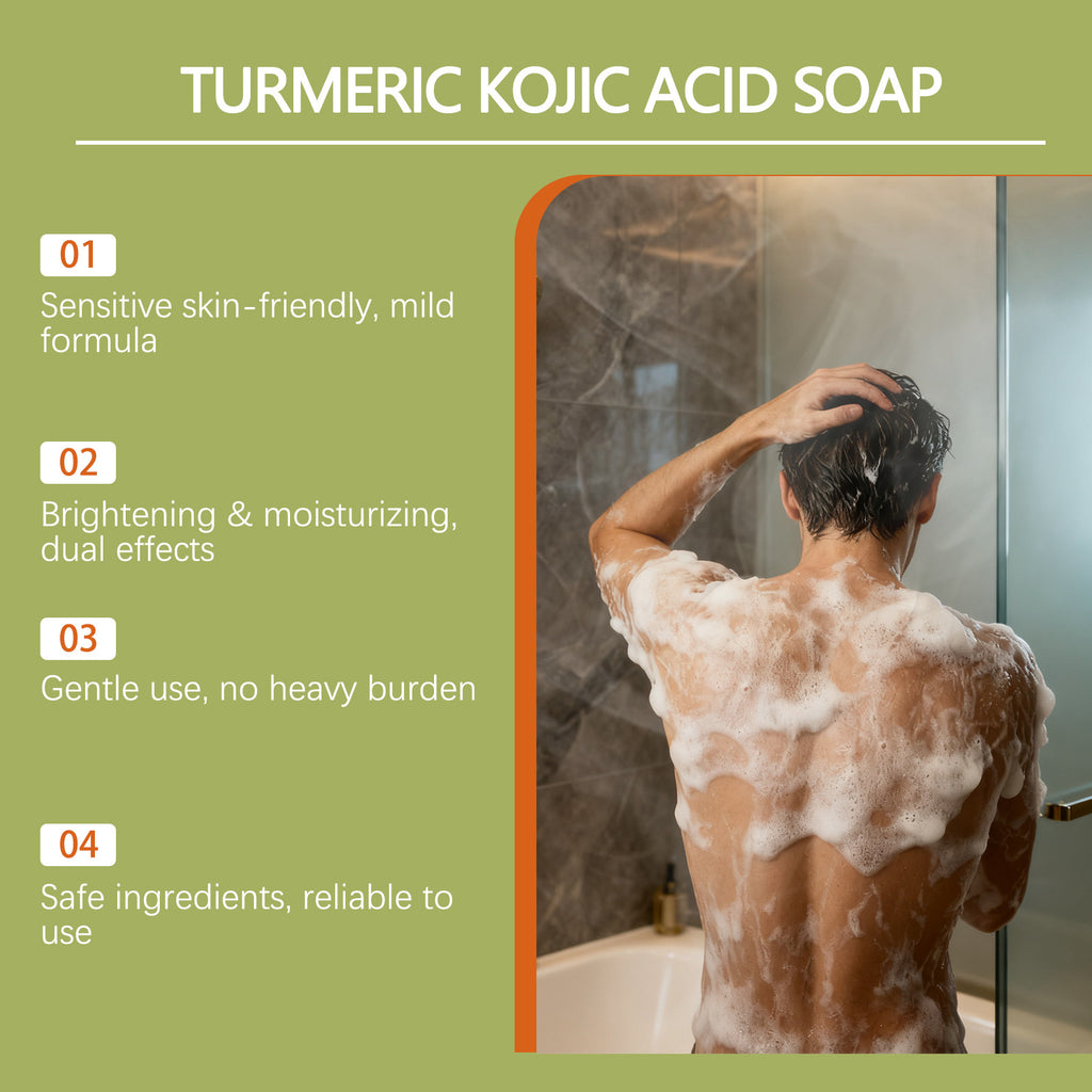 Turmeric and Kojic Acid Soap Bar for Dark Spots Brightening & Moisturizing