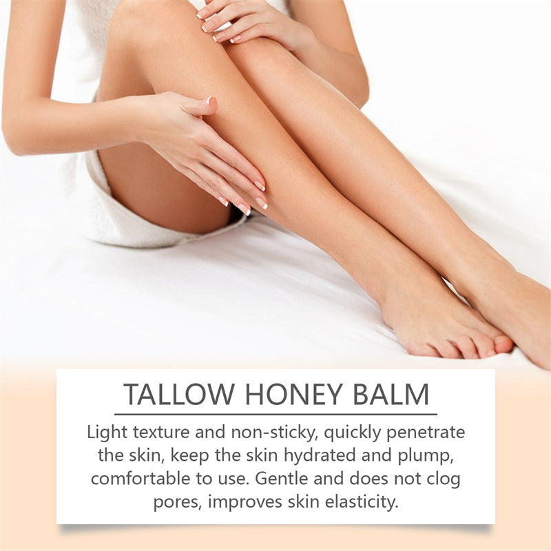 Organic Grass-Fed Beef Tallow Balm with Raw Honey - Natural Moisturizer (Unscented)