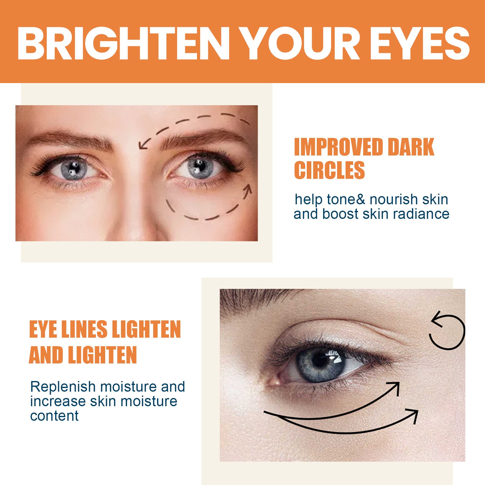 Revive Glow Vitamin C Eye Balm, Hydrating Eye Cream, Glow Eye Balm Stick, Brightening and Reducing Dark Circle, Reduces Puffiness
