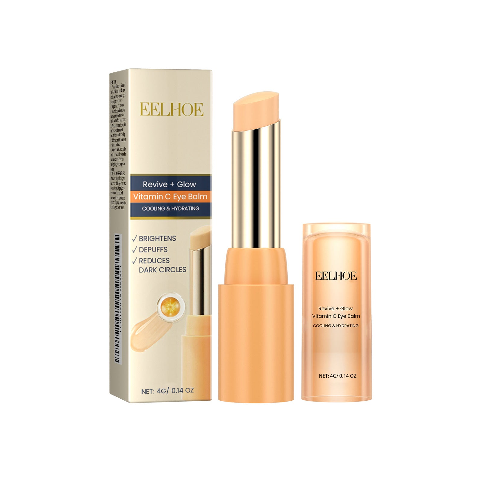 Revive Glow Vitamin C Eye Balm, Hydrating Eye Cream, Glow Eye Balm Stick, Brightening and Reducing Dark Circle, Reduces Puffiness