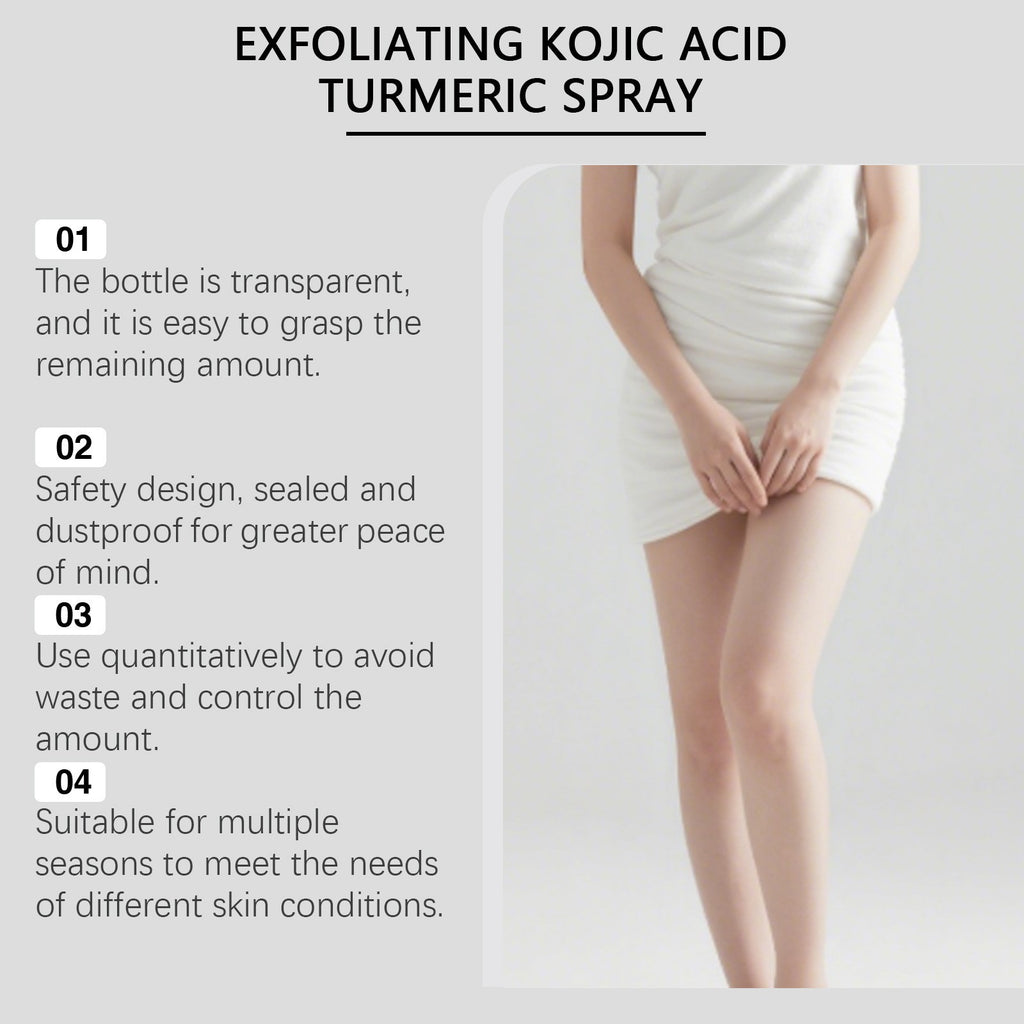 Body Keratin Care Kojic Acid Turmeric Spray: Gently Exfoliating Peeling Shot– Hydrates and Nourishes your skin, Suitable for All Skin Types