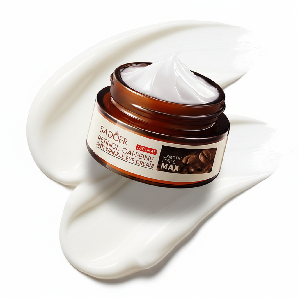 Anti-wrinkle eye cream with cream smudge