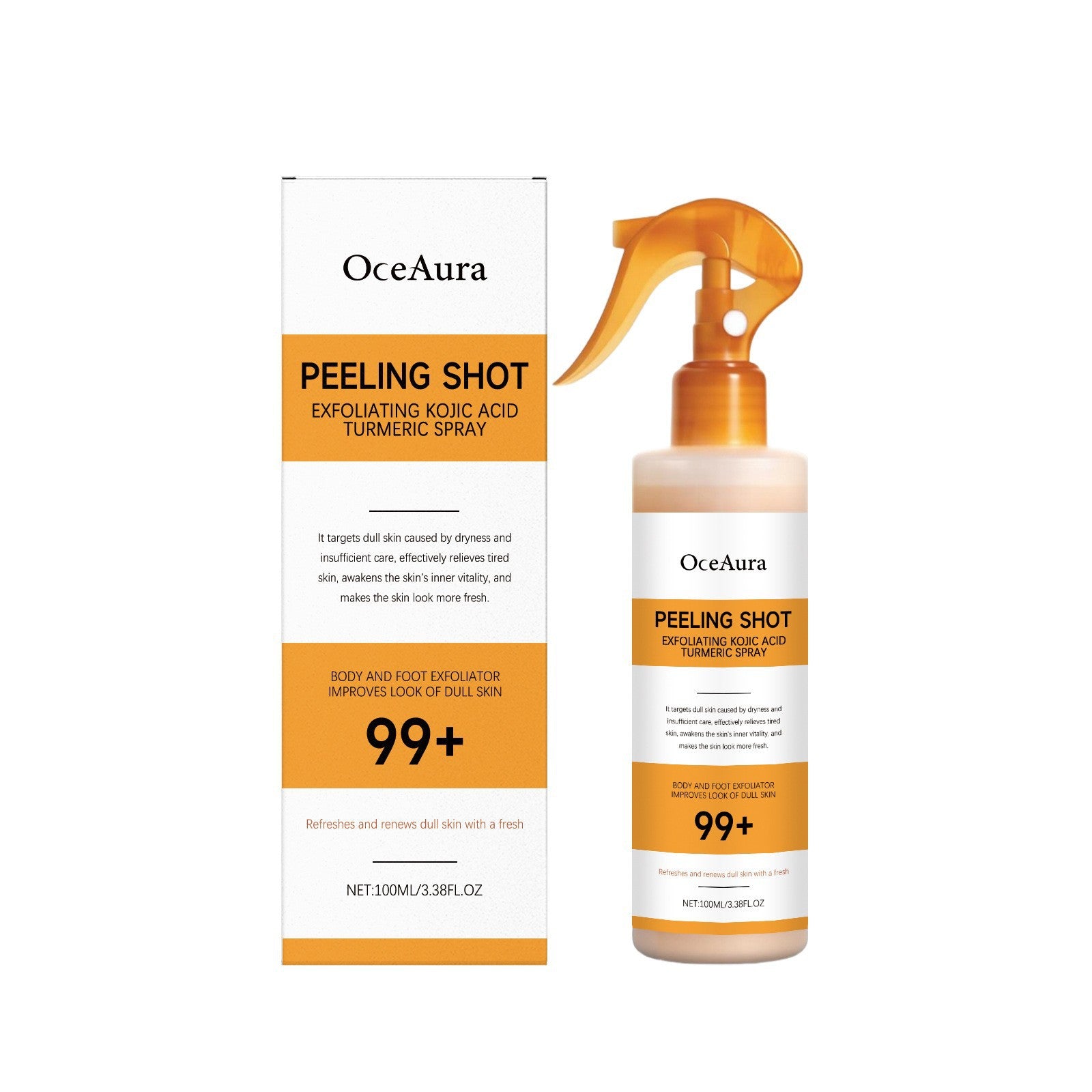 Body Keratin Care Kojic Acid Turmeric Spray: Gently Exfoliating Peeling Shot– Hydrates and Nourishes your skin, Suitable for All Skin Types