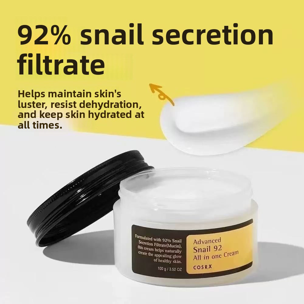 Advanced Snail 92 All in One Cream Korean Snail Mucin Face Cream for Dry Sensitive and Anti Aging Skin, Daily Soothing and Moisturising Cream