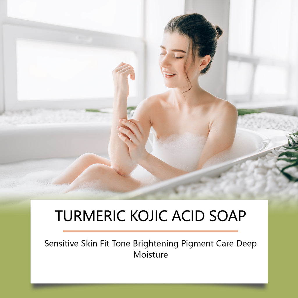 Turmeric and Kojic Acid Soap Bar for Dark Spots Brightening & Moisturizing