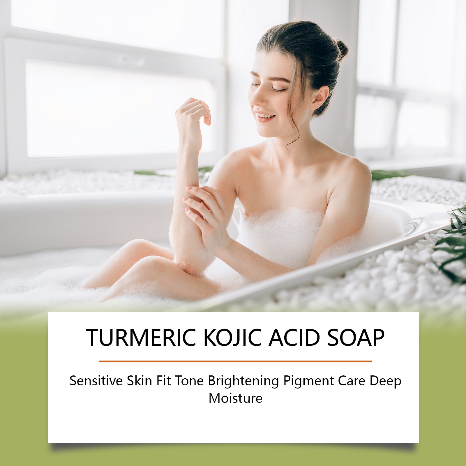 Turmeric and Kojic Acid Soap Bar for Dark Spots Brightening & Moisturizing