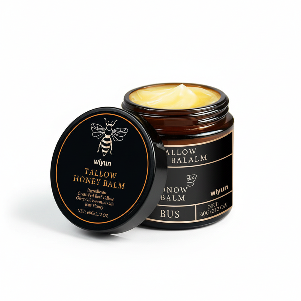 Organic Grass-Fed Beef Tallow Balm with Raw Honey - Moisturizing Cream for Soft, Smooth Skin (Lavender/Citrus)